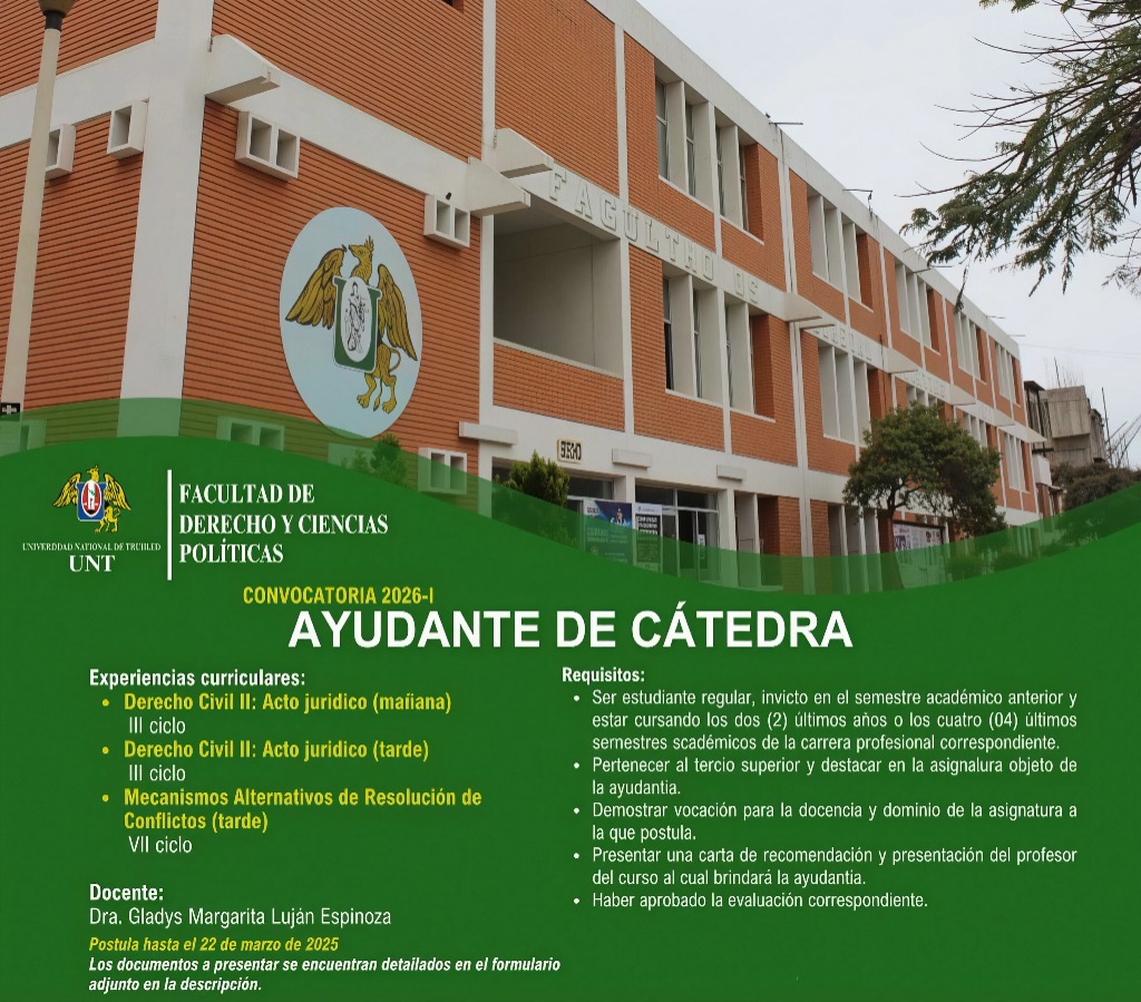 𝐂𝐎𝐍𝐕𝐎𝐂𝐀𝐓𝐎𝐑𝐈𝐀 𝐏𝐀𝐑𝐀 𝐀𝐘𝐔𝐃𝐀𝐍𝐓𝐄 𝐃𝐄 𝐂𝐀́𝐓𝐄𝐃𝐑𝐀 𝟐𝟎𝟐𝟔-𝐈